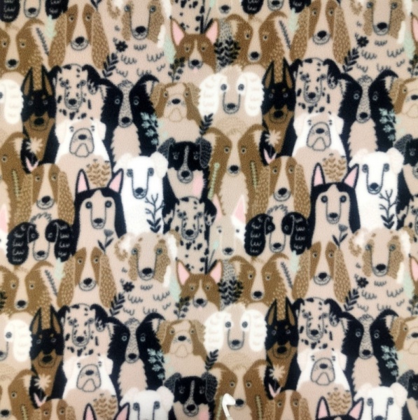 Anti Pill Fleece - Autumn Dogs